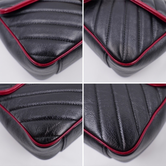 ❌️❌️SOLD❌️❌️AU21❤️ GUCCI Matelasse Diagonal Torchon GG Marmont Shoulder Bag - Picture 11 of 14